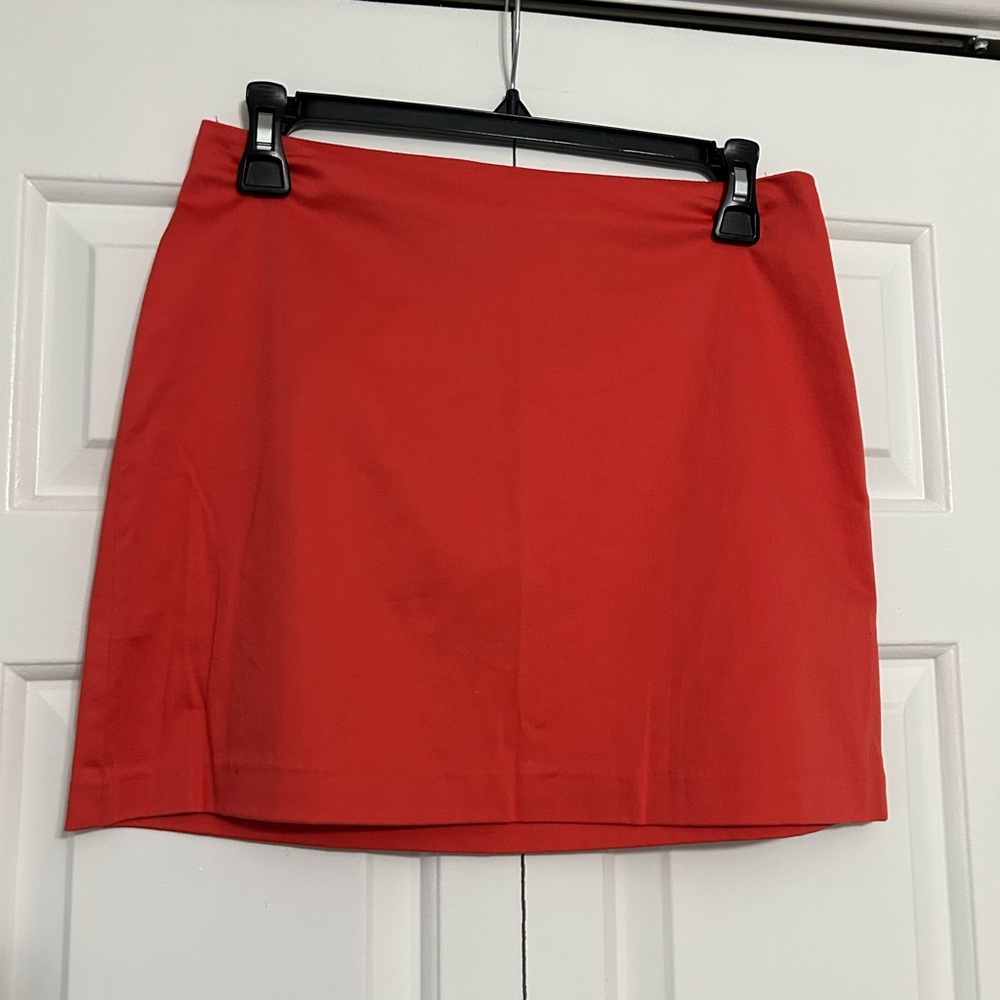 NWT Vintage Y2K Express Coral Colour Mini Skirt with Side Zipper Size 1/2